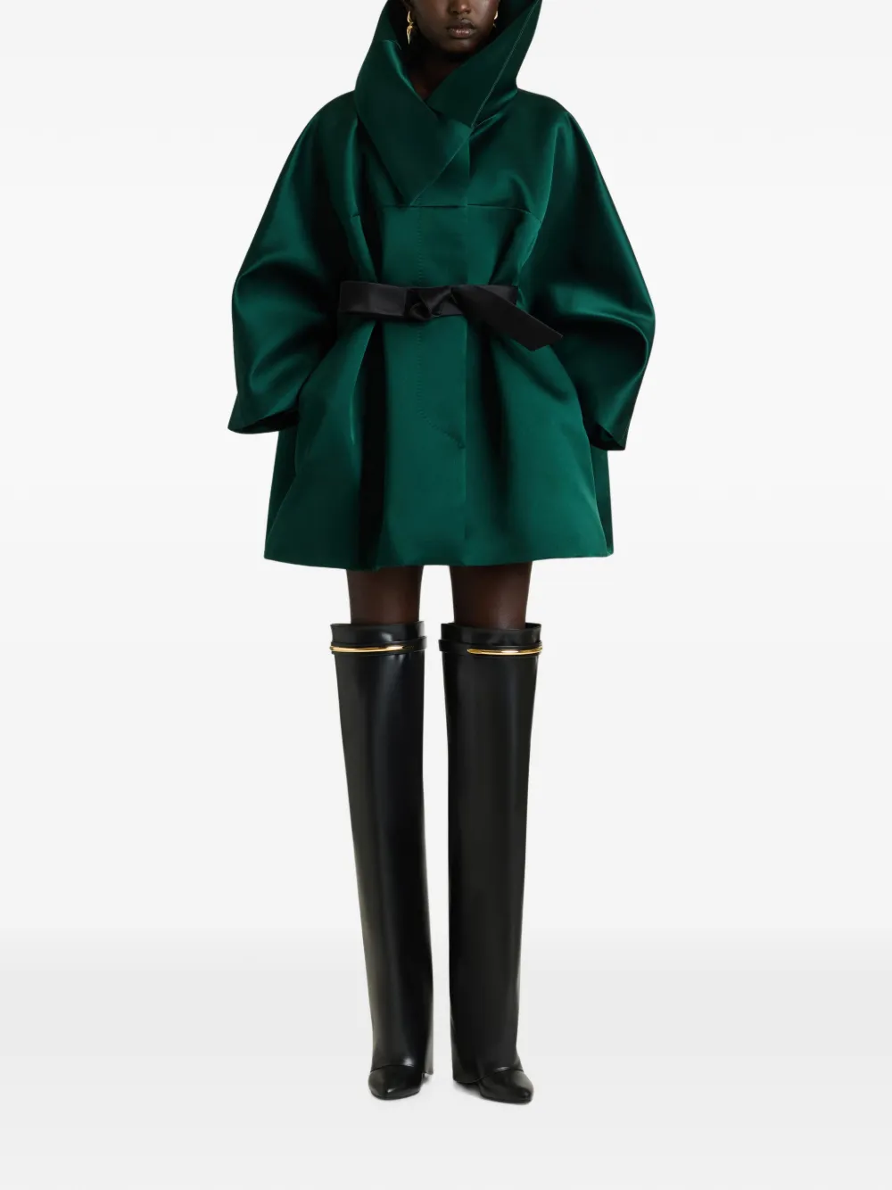 Givenchy Satijnen korte jas Groen