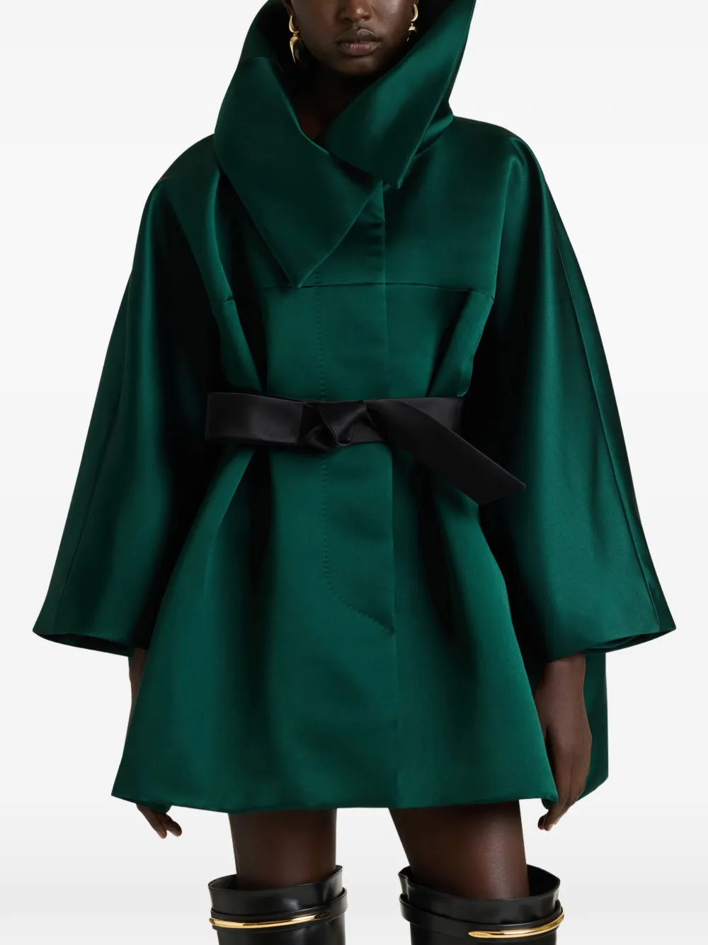 Givenchy Satijnen korte jas Groen