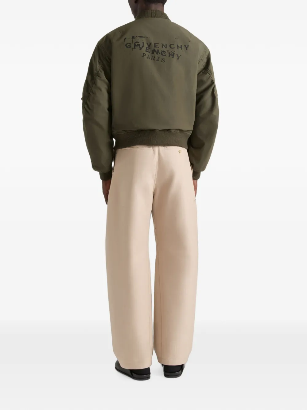 Givenchy Couture Seam katoenen broek met Paris-patch Beige