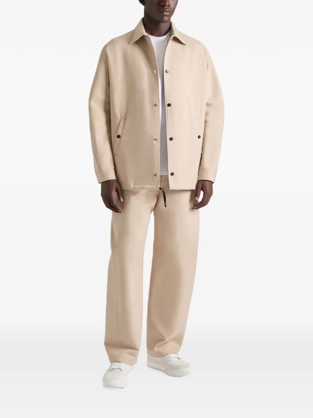 Givenchy Couture Seam katoenen broek met Paris-patch Beige