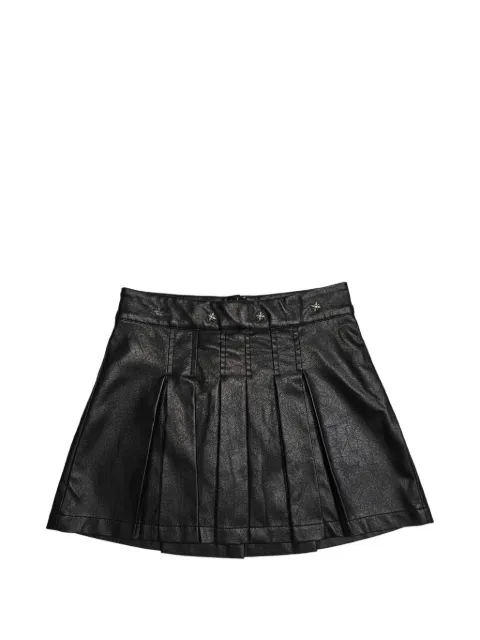 John Richmond Junior pleated faux-leather skirt