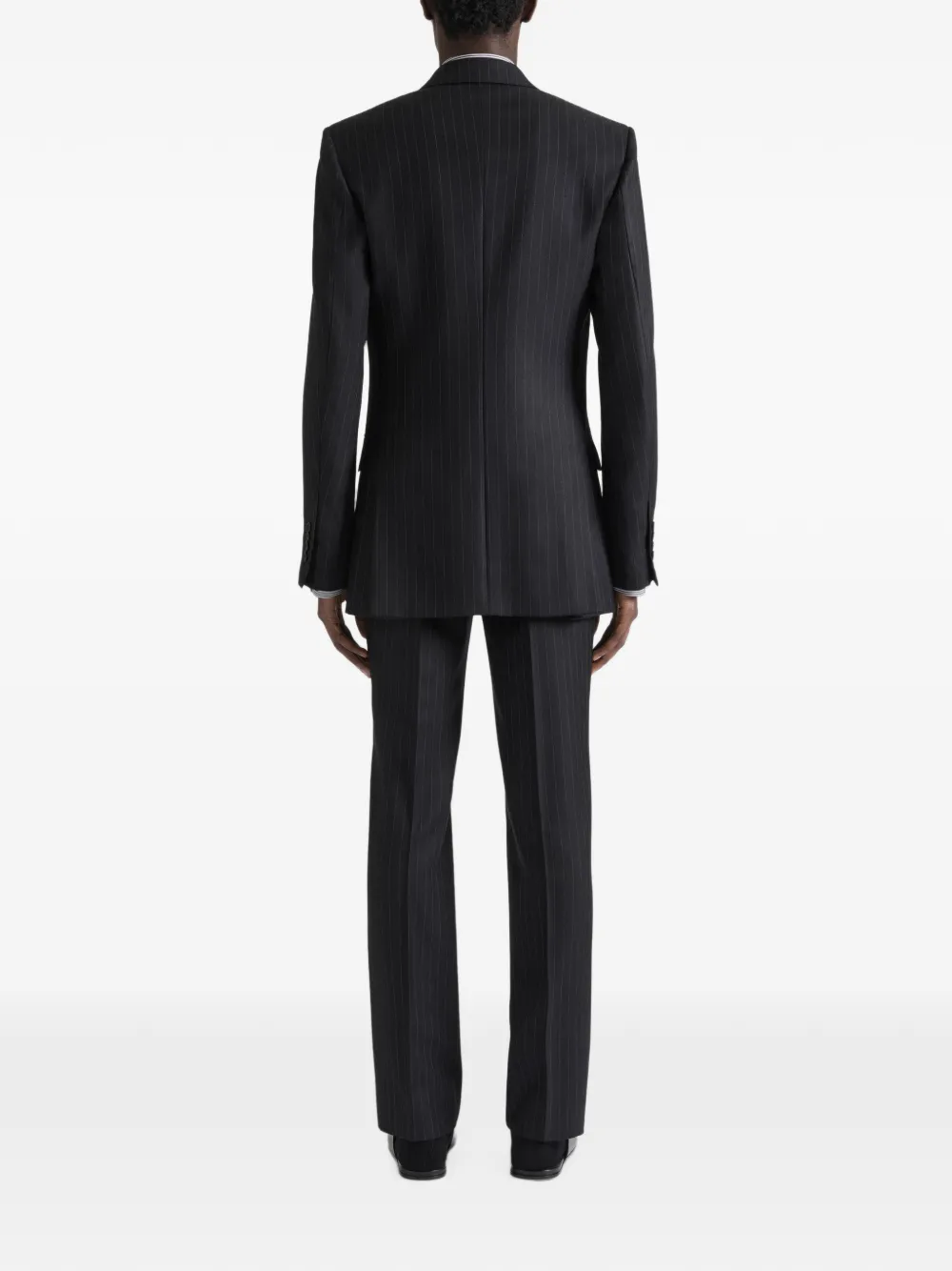 Givenchy Gestreept wollen colbert met dubbele rij knopen Zwart