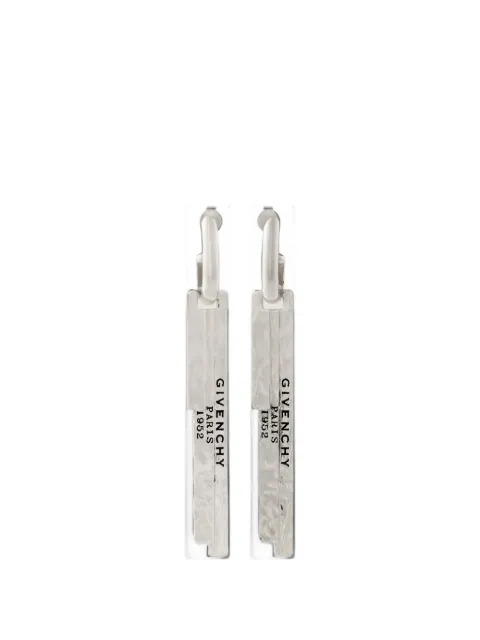Givenchy givenchy tape earrings in metal and enamel