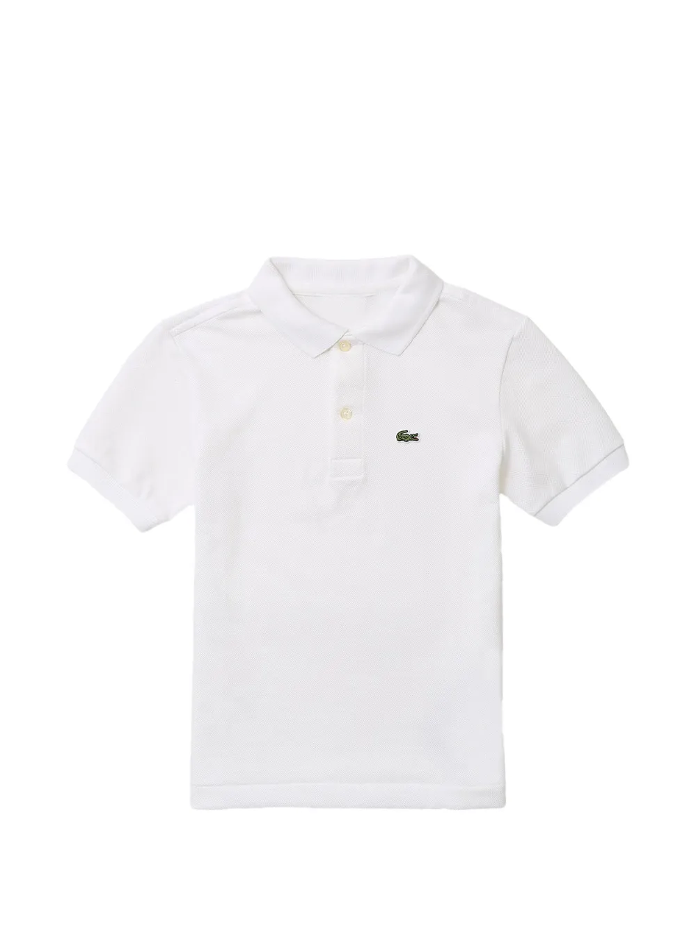 Lacoste Logo-patch Piqué Polo Shirt In Weiss