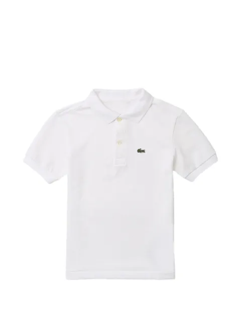Lacoste Kids logo-patch piqué polo shirt