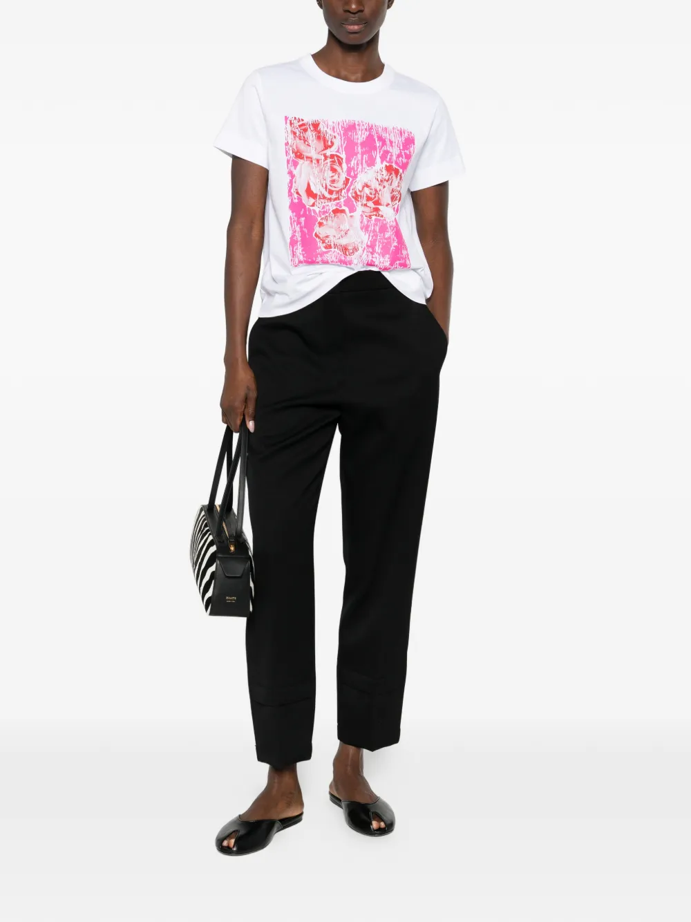 Givenchy Katoenen T-shirt met bloemen-print Wit