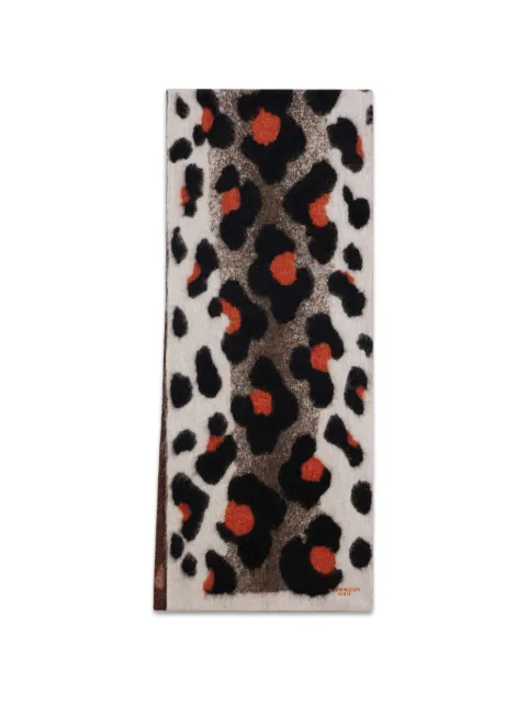 Givenchy scarf in alpaca wool with leopard jacquard