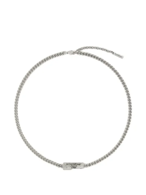 Givenchy tape necklace in metal and enamel