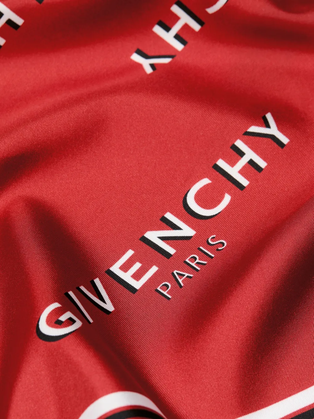 Givenchy Kleine Shadow zijden sjaal Rood