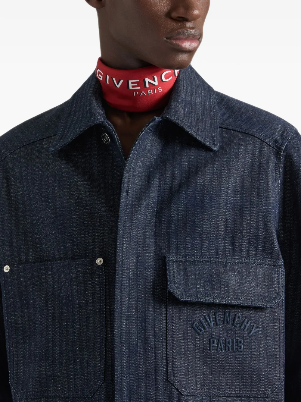 Givenchy Kleine Shadow zijden sjaal Rood