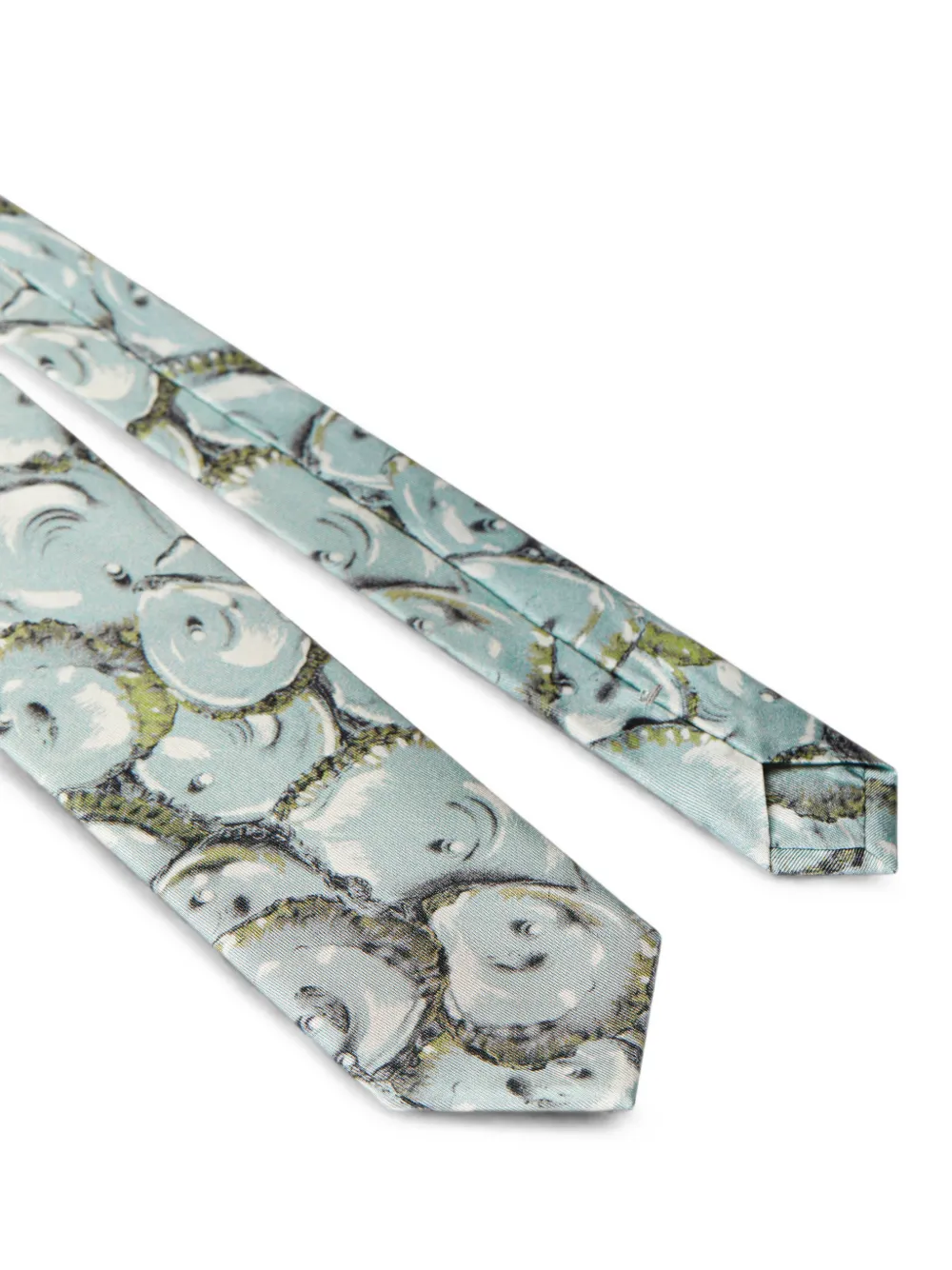 Givenchy Zijden stropdas met oester-print Blauw