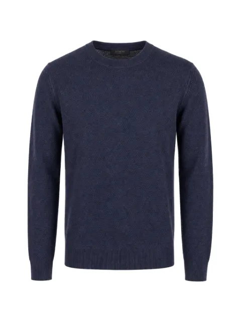 slowear textured-knit crew-neck sweater
