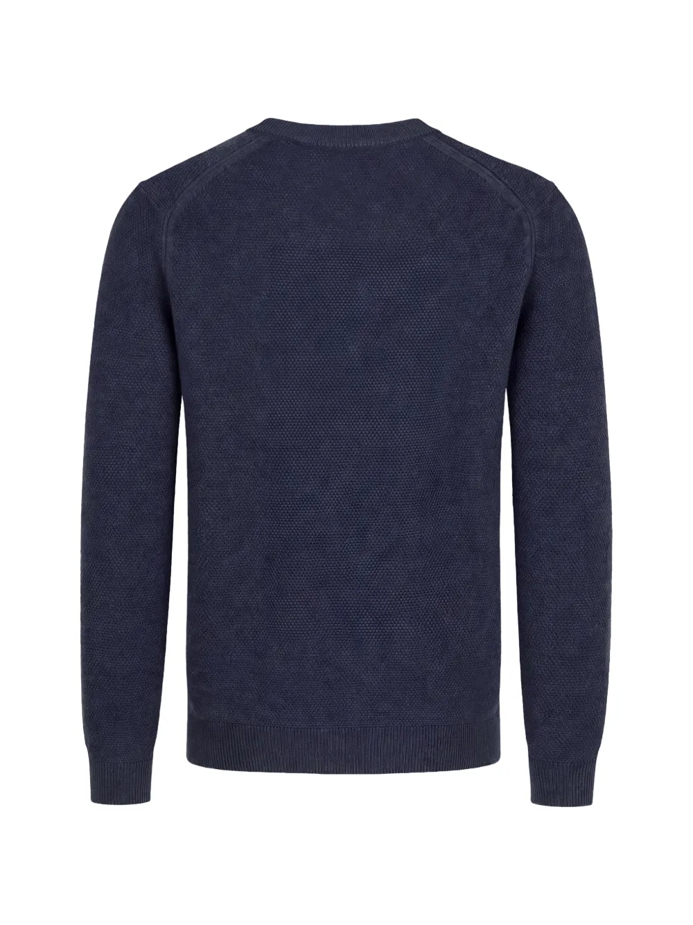 slowear textured-knit crew-neck sweater Blauw