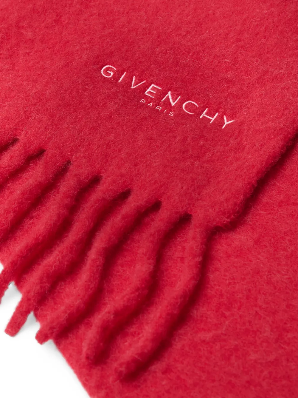 Givenchy Grote Paris sjaal van alpacawol Rood