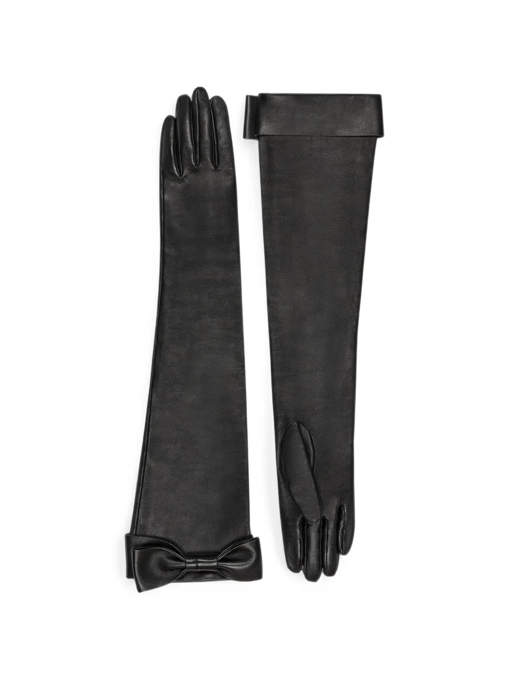 Givenchy Lange handschoenen van nappa leer met strik Zwart
