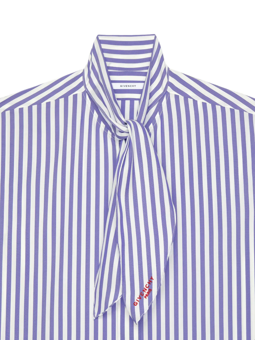 Givenchy Cocoon gestreepte blouse met strik Blauw