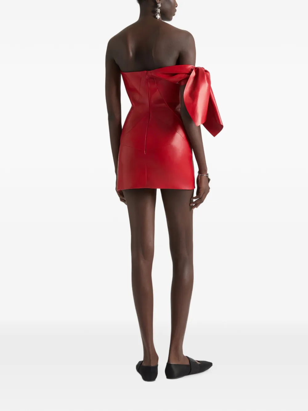 Givenchy Nappaleren mini-jurk met strik Rood