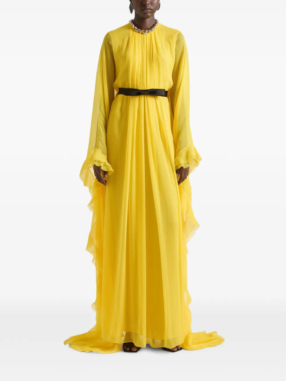 Givenchy Zijden chiffon avondjurk Geel