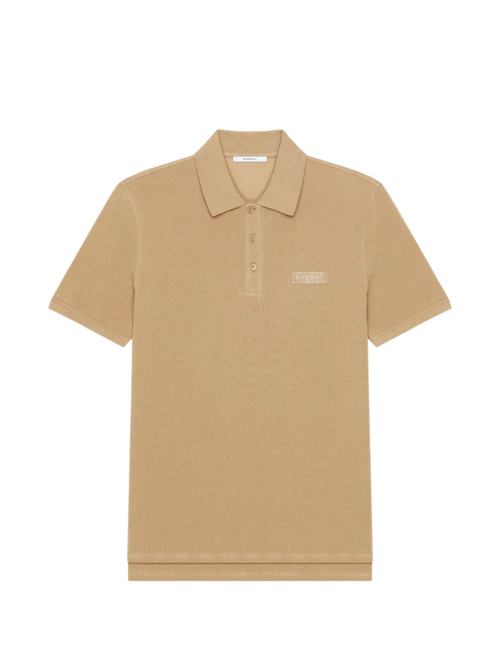 Givenchy logo-patch cotton polo shirt - Toni neutri