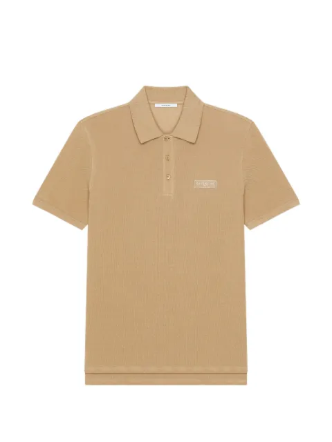 Givenchy logo-patch cotton polo shirt