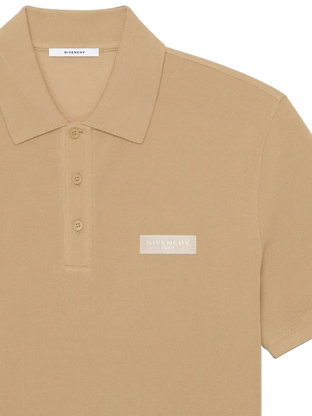 Givenchy Katoenen grosgrain poloshirt met Paris Beige