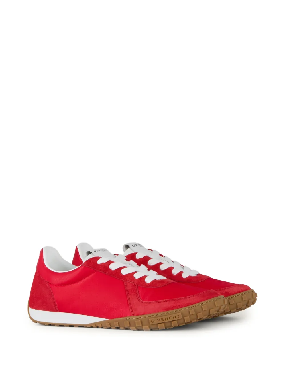 Givenchy Glide nylon en suède sneakers Rood