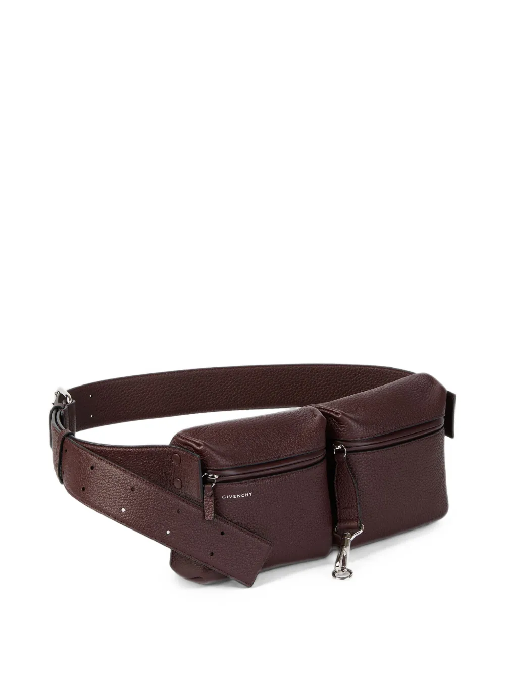 Givenchy Fold heuptas van bewerkt leer Bruin