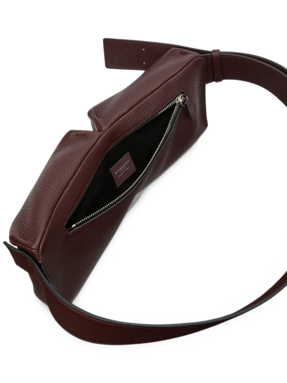 Givenchy Fold heuptas van bewerkt leer Bruin