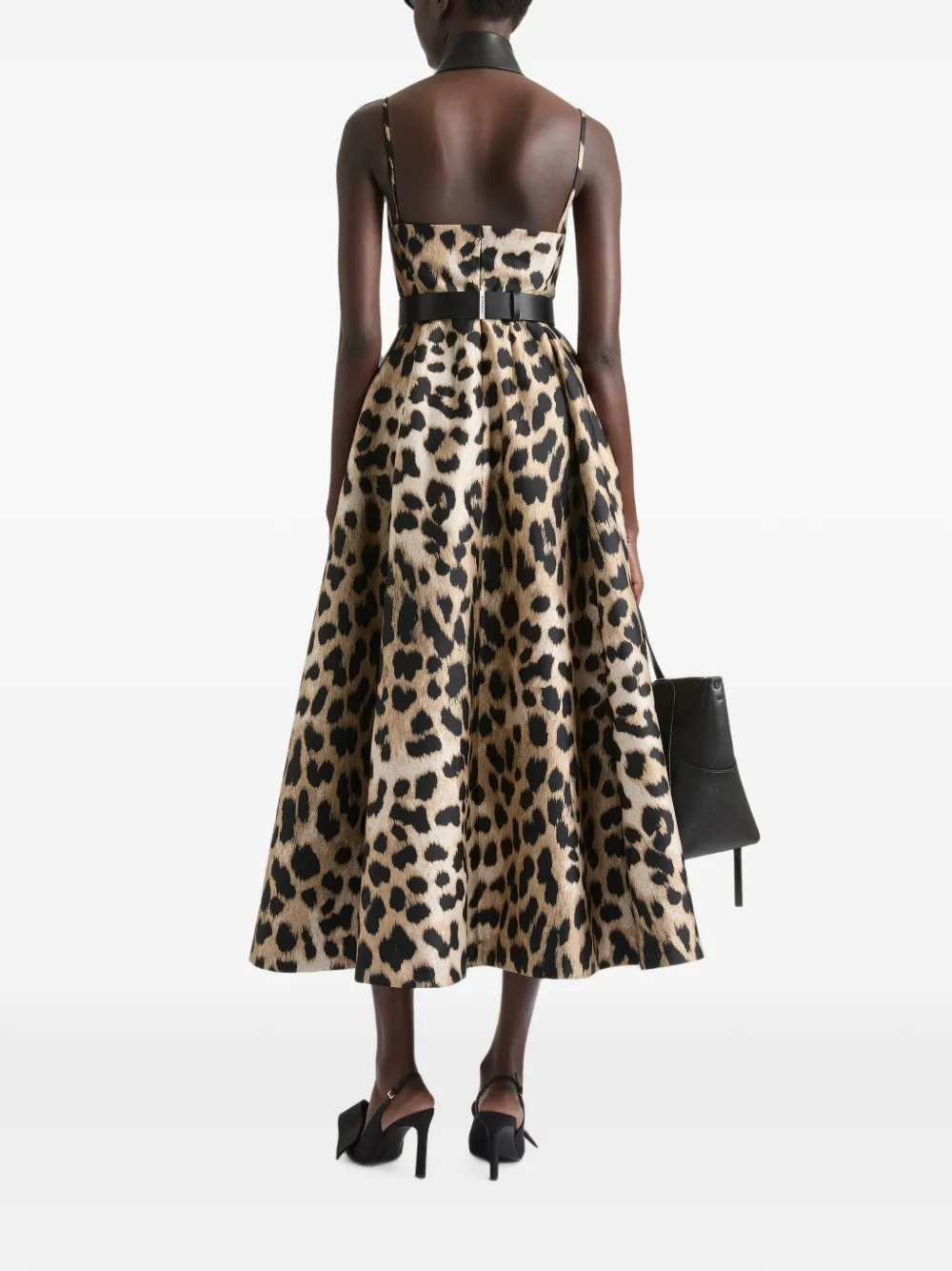 Givenchy Sliced maxi-jurk met luipaard-jacquard Beige