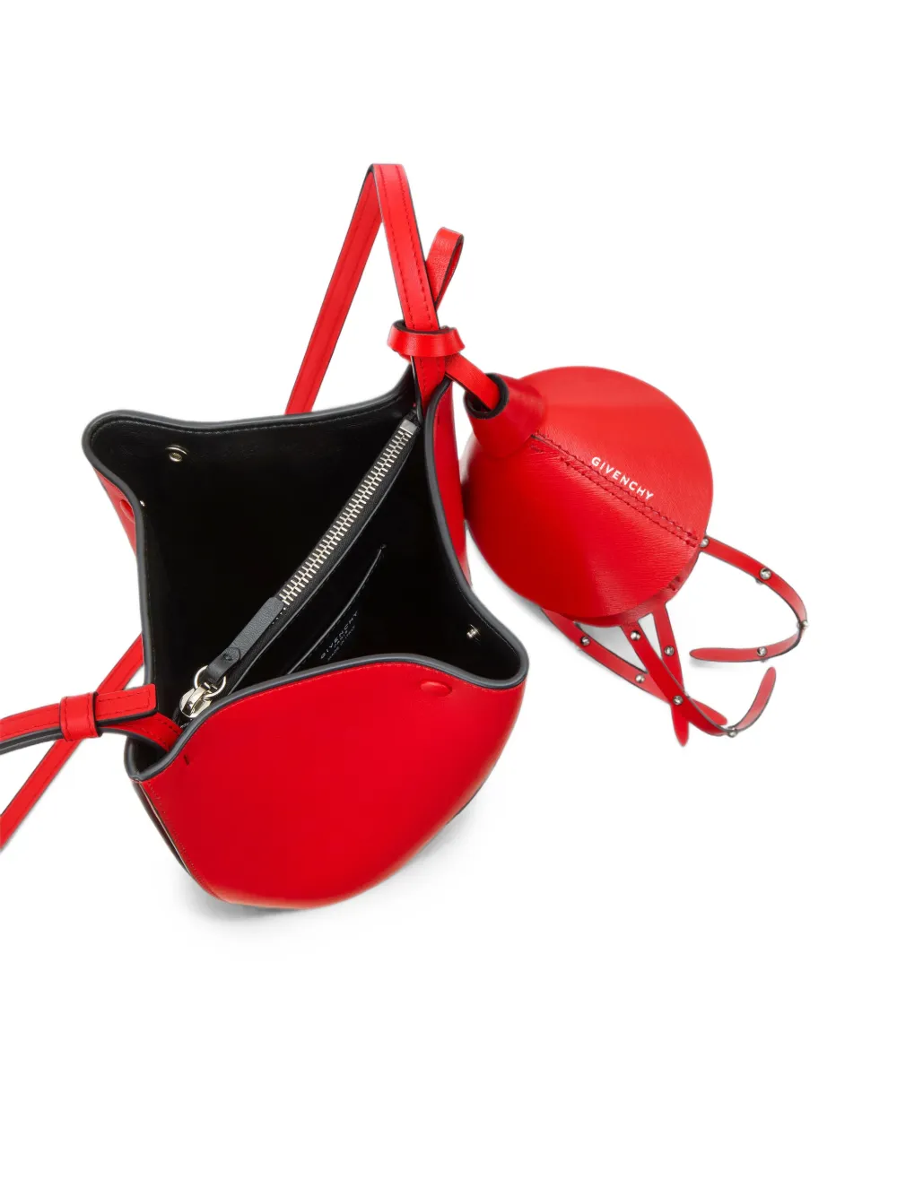 Givenchy Nano Snap bucket-tas van bewerkt leer Rood