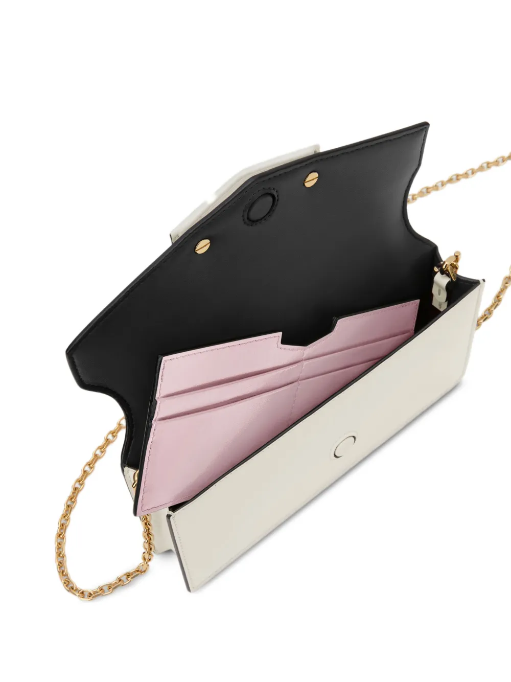 Givenchy Antigona Box leren portemonnee met ketting Wit