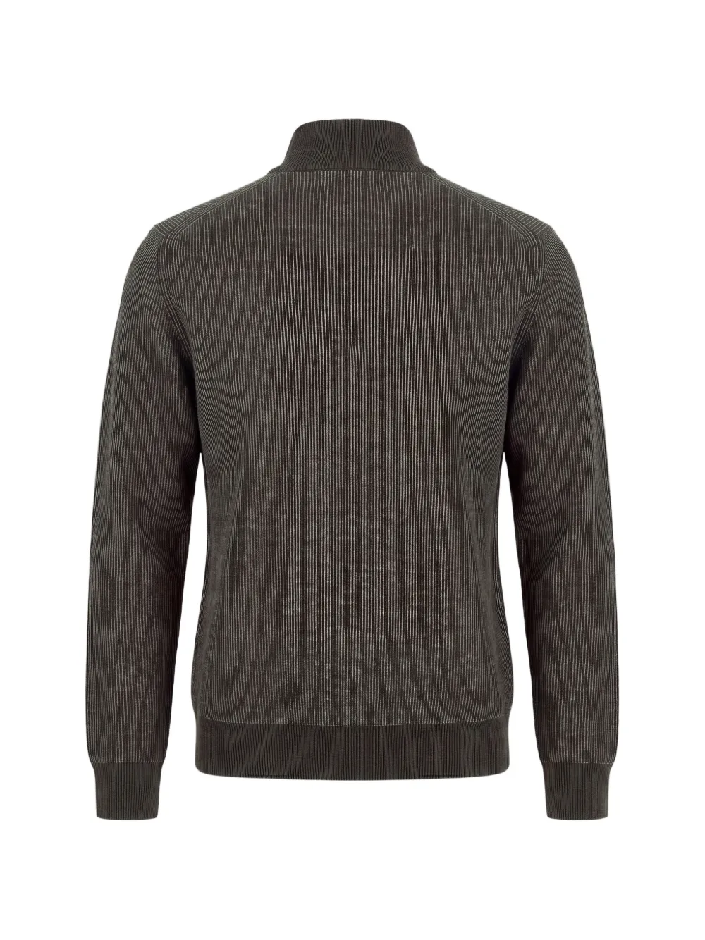 slowear ribbed-knit quarter-zip sweater Bruin