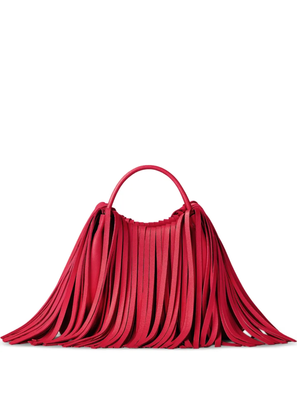 Givenchy Nano Facet leren shopper met franje Rood