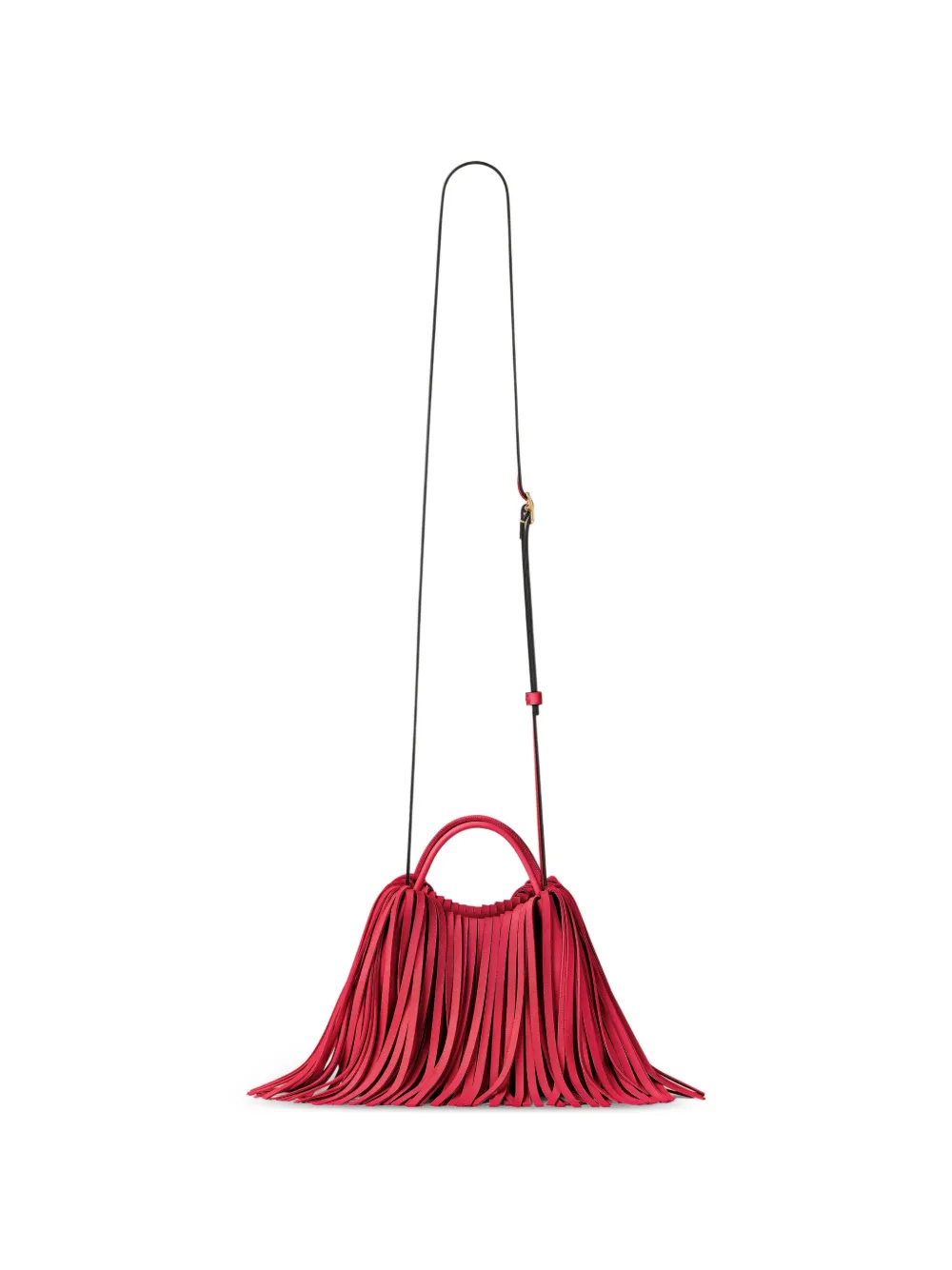 Givenchy Nano Facet leren shopper met franje Rood