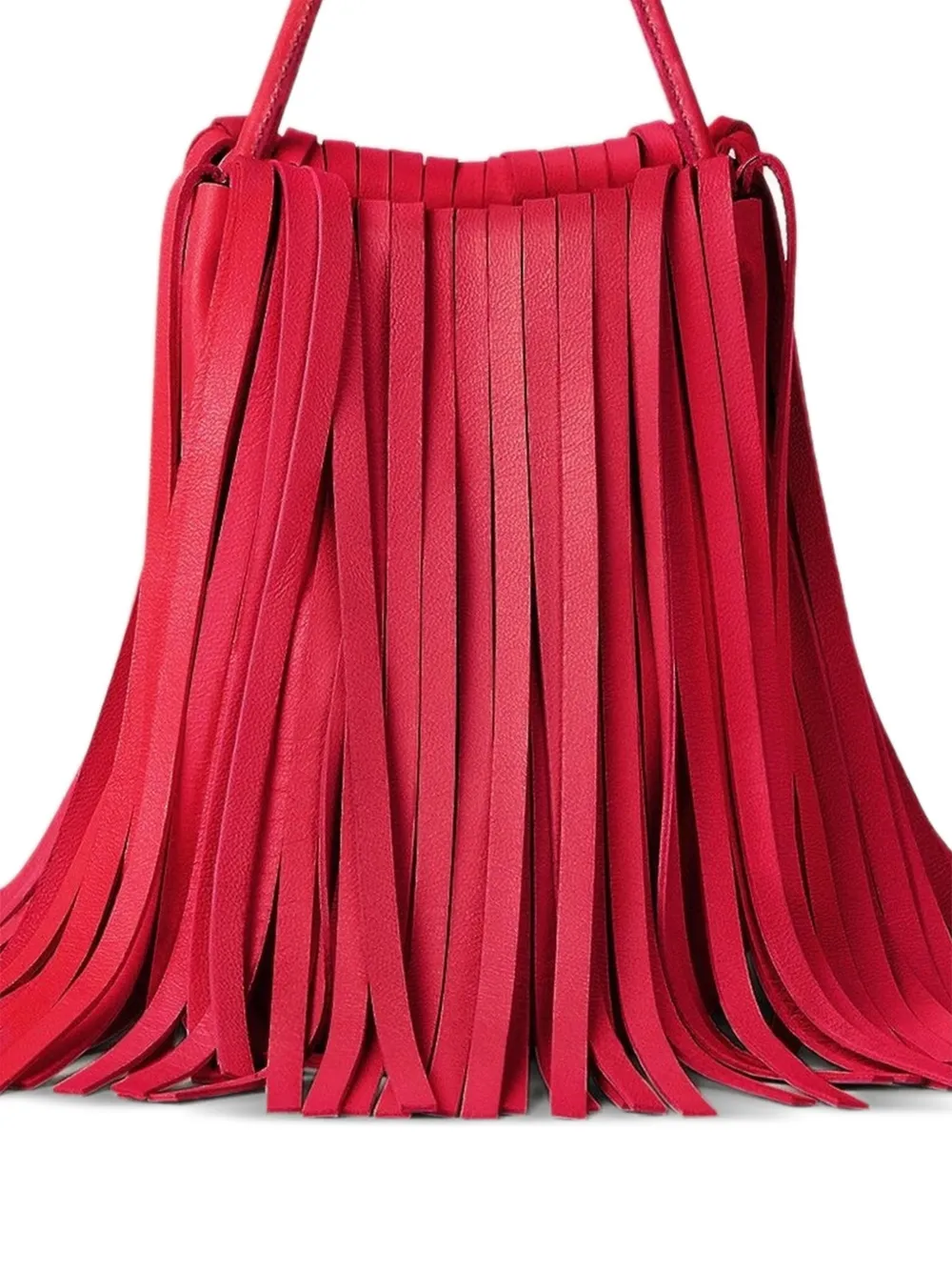Givenchy Nano Facet leren shopper met franje Rood