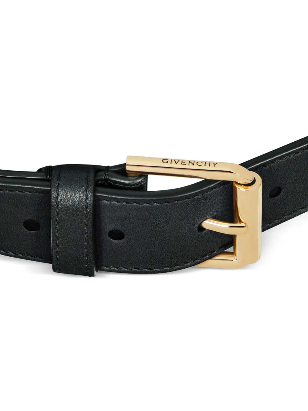 Givenchy Voyou riem van glanzend leer Zwart