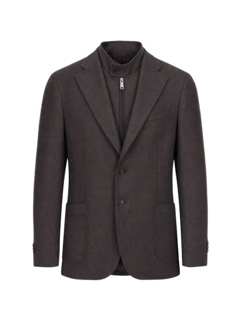 slowear layered single-breasted blazer