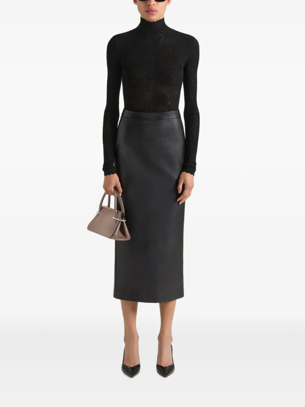 Givenchy Pinch leren mini-tas Beige