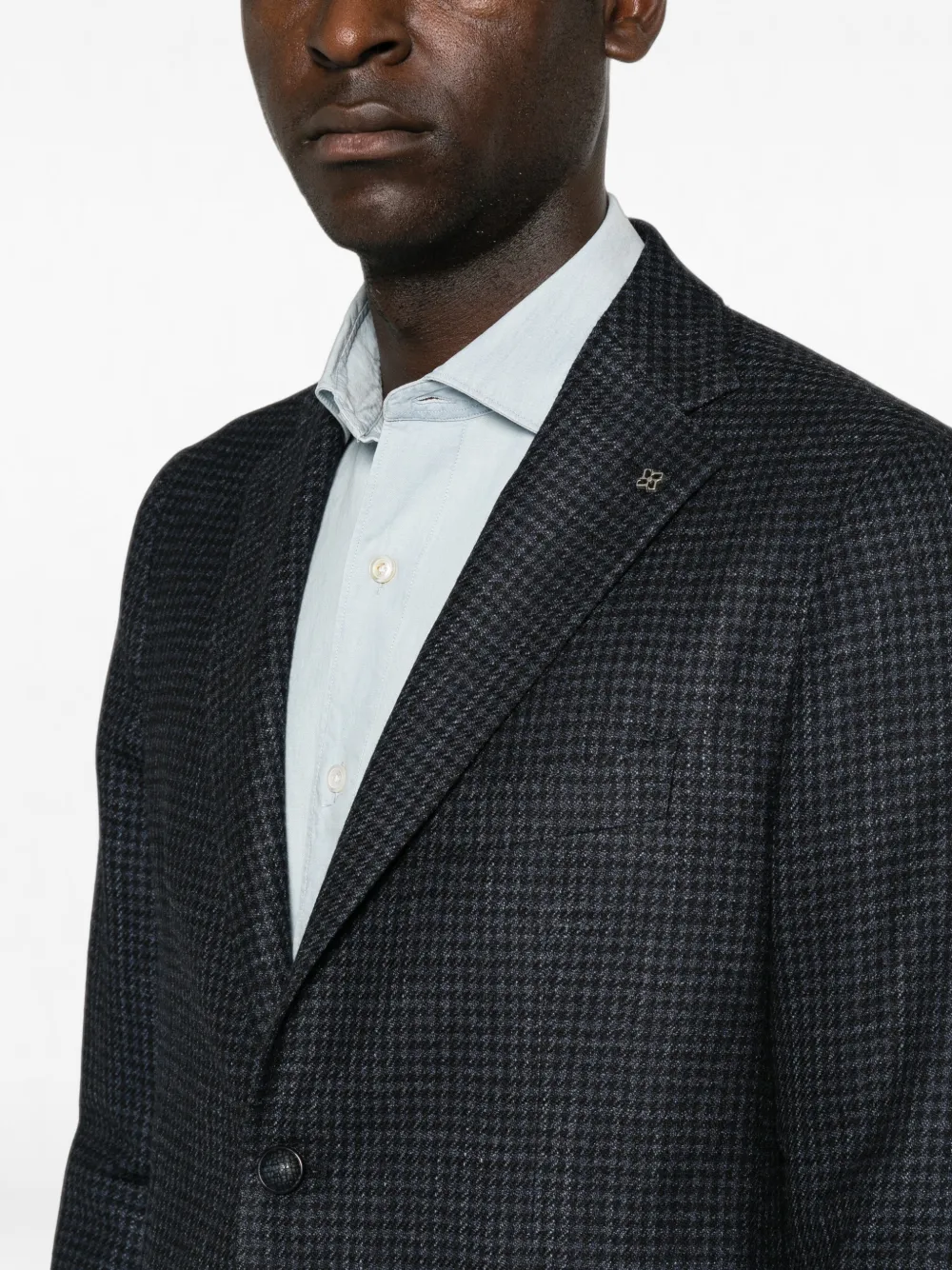 Tagliatore Blazer met pied-de-poule print Blauw