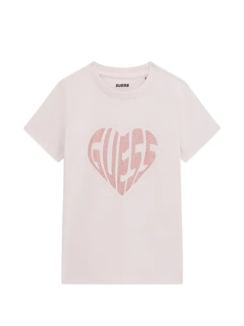 GUESS USA logo rhinestone t-shirt