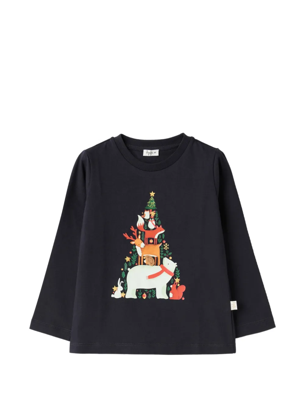 Il Gufo graphic-print long-sleeve T-shirt - Blu