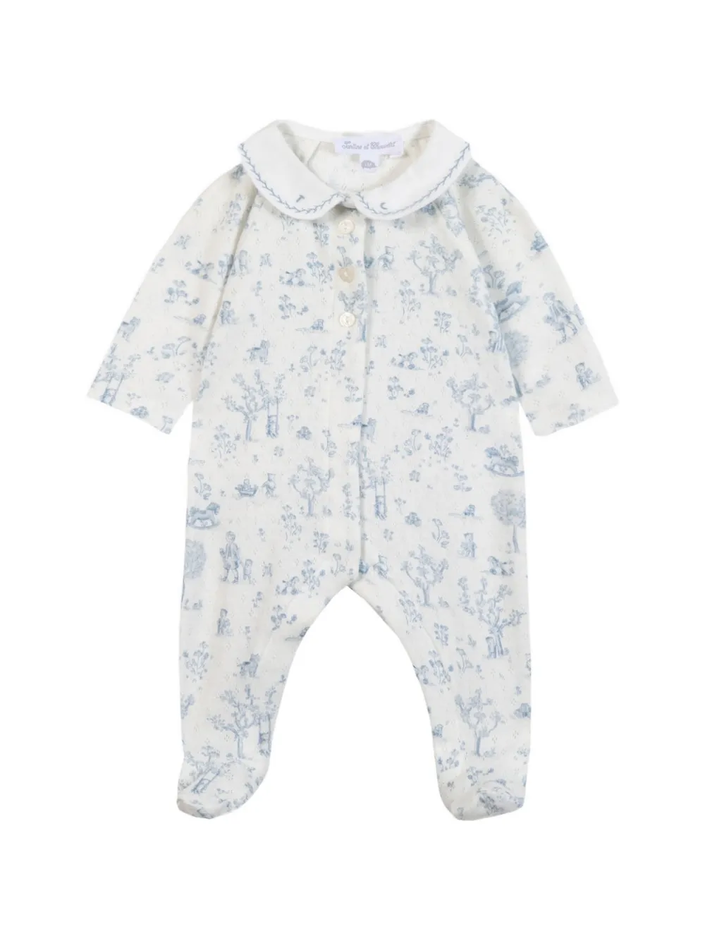 Tartine Et Chocolat graphic-print Peter Pan-collar pajamas - Nude