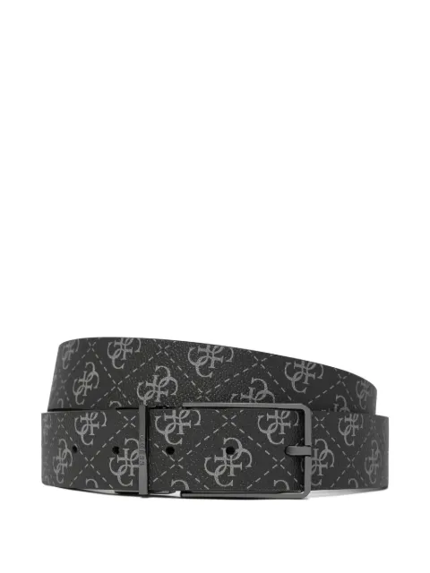 GUESS USA monogram-print belt and keyring set
