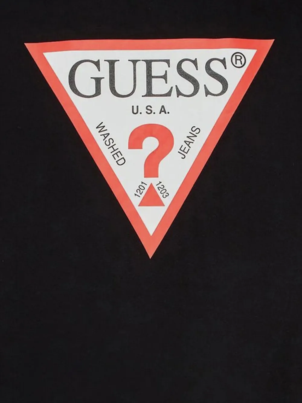 GUESS USA Katoenen T-shirt met logoprint Zwart