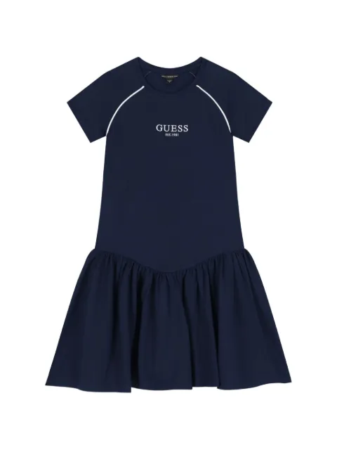 GUESS USA logo印花低腰连衣裙