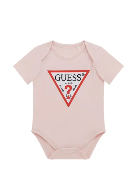 GUESS USA logo-print short-sleeve bodysuit