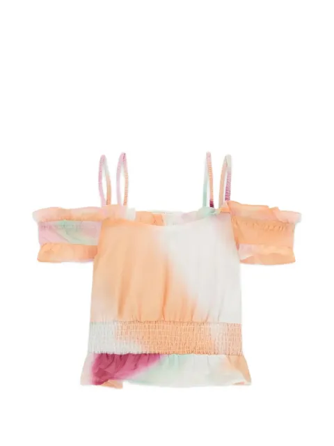 GUESS USA ruffled off-the-shoulder top