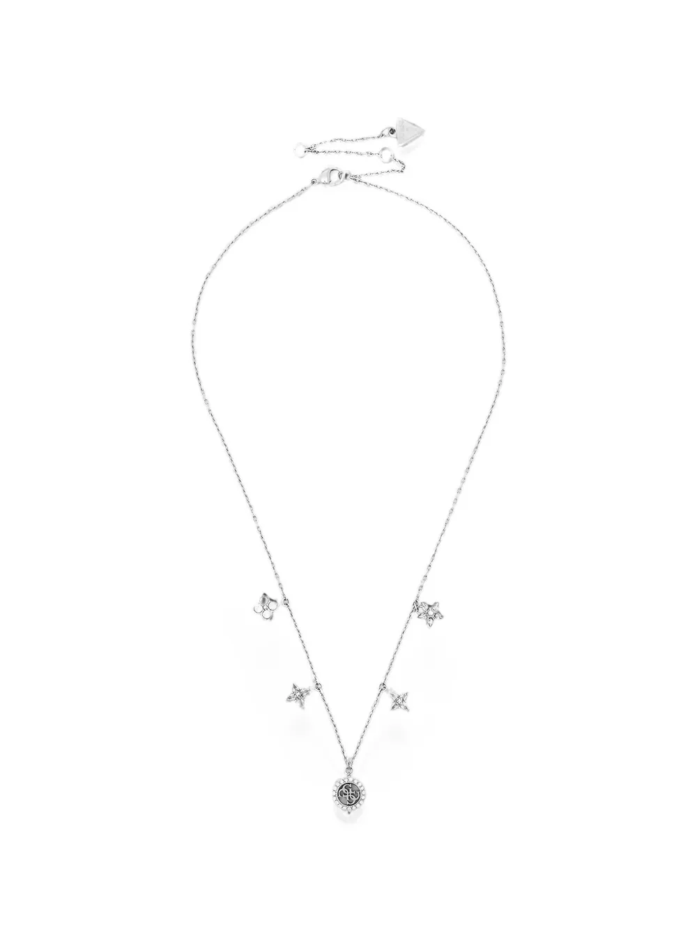 GUESS USA Collana con ciondoli 16-18" - Argento