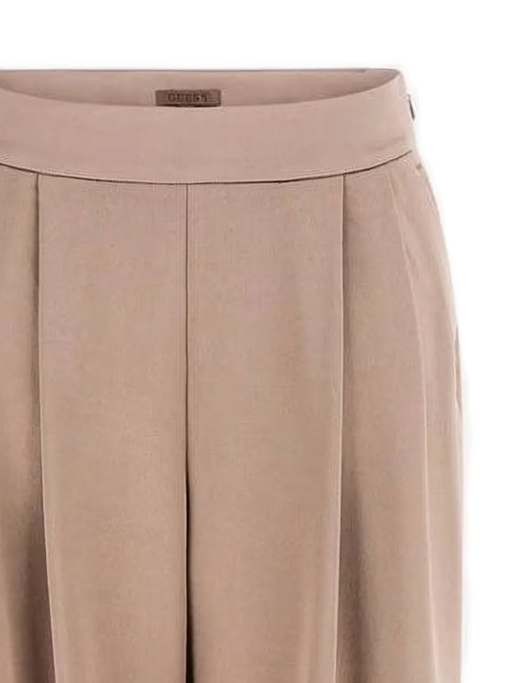 GUESS USA Satijnen broek met wijde pijpen Beige