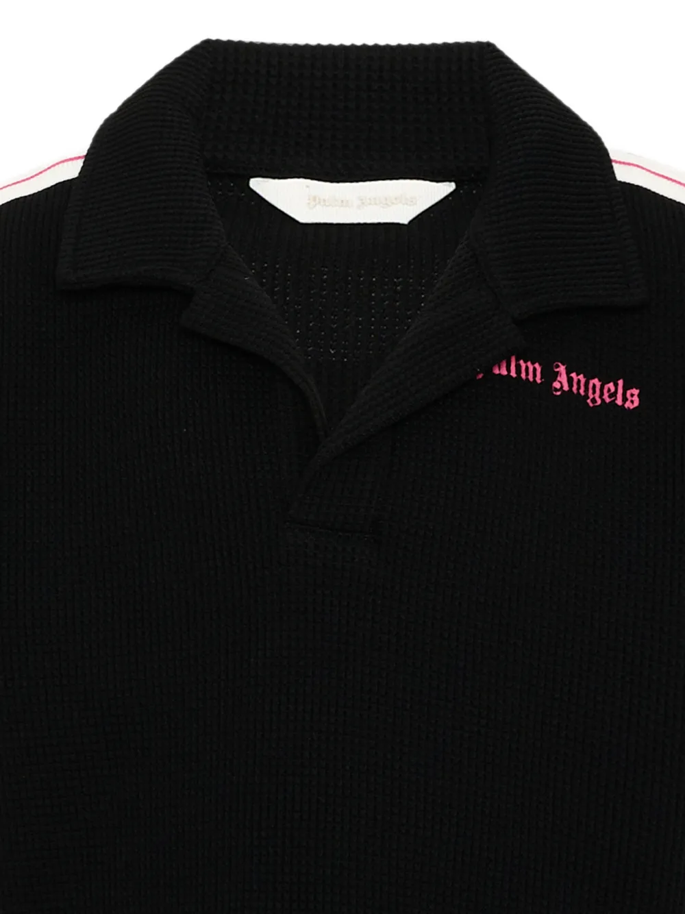Palm Angels Kids T-shirt met geborduurd logo en zijstreep Zwart